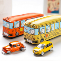 Creative idea Cheap Promotional Cute Cartoon Bus Pencil Case