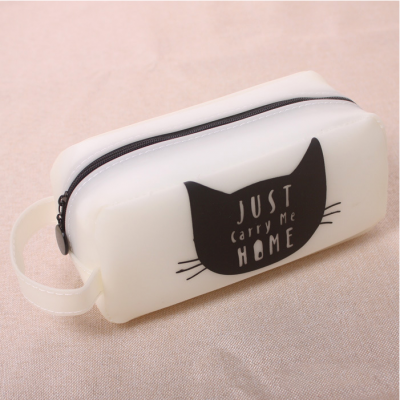 Promotional Cheap Silicone Soft children Pencil Case Bag With Handle